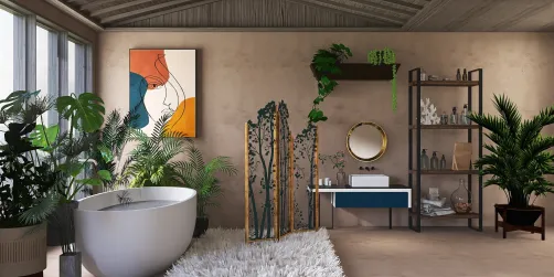 Jungle bathroom 