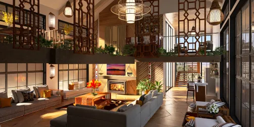 lobby/upstairs dining area