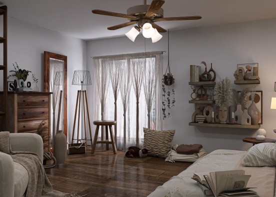 Cozy Brown Bedroom 🕰️🕯️🧸 Design Rendering