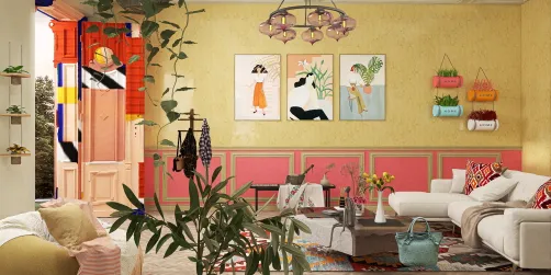 green vintage room 