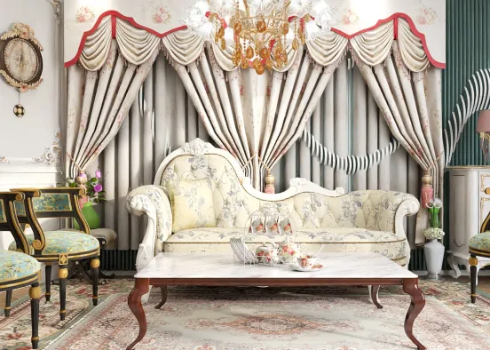 # Vibrant livingroom  Renderização de Design