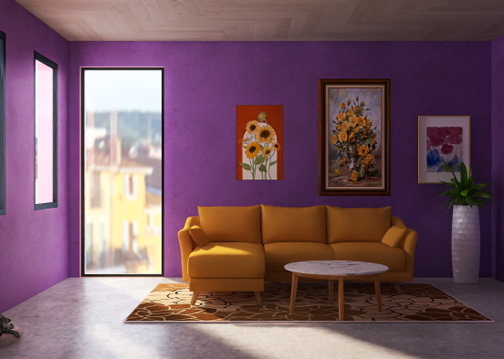 plant lover living room Design Rendering