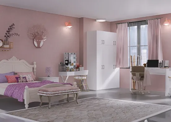 Girl’s bedroom 🩷. Design Rendering