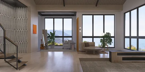 Sala de estar moderna e suave