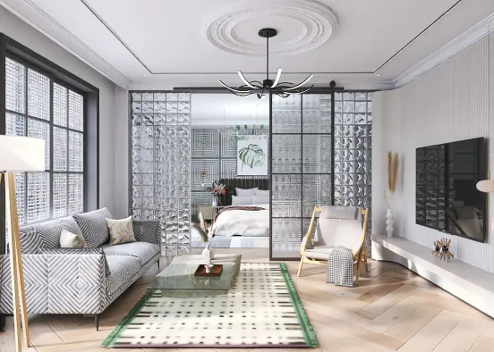 # Grid-Patterned Space Renderização de Design