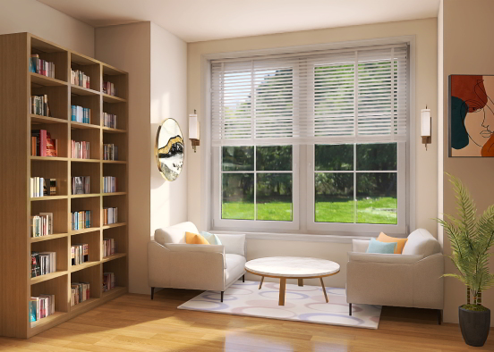 Home library Design Rendering