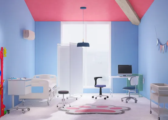 Children’s hospital room Design Rendering