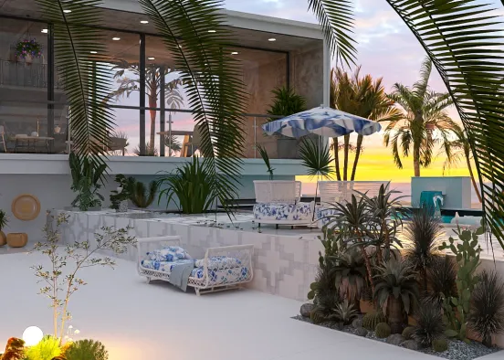 # Sunset in the backyard  Renderização de Design