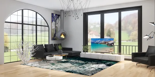 Autumn modern village room