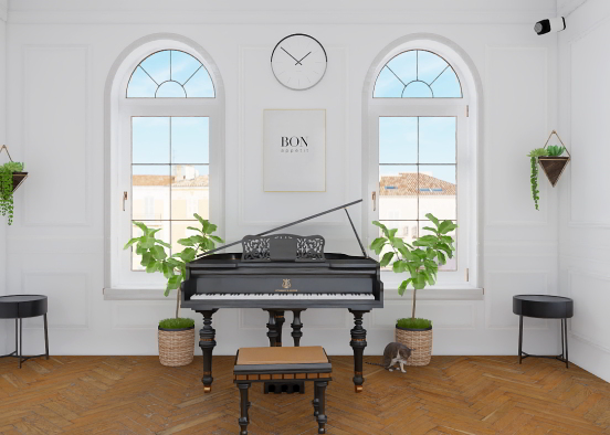 Piano room  Design Rendering