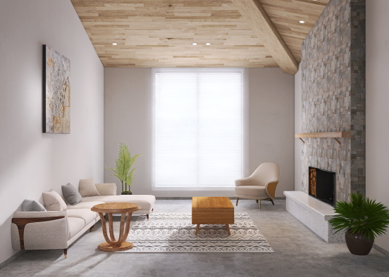 pretty living room Design Rendering