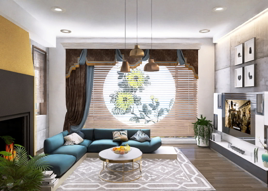 Simple living room design Design Rendering