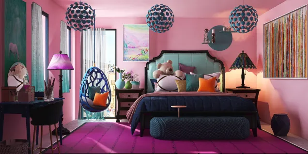 my colorful bedroom