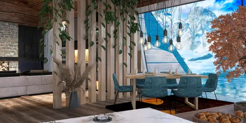 ambiente unico che include cucina