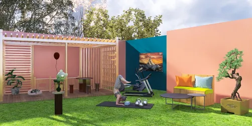 allenamento in giardino