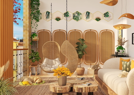 The balcony convert - sunroom ☀️  Design Rendering