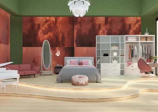 my Pink girls room Design Rendering
