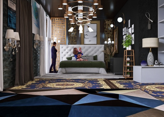 Futuristic Bedroom  Design Rendering