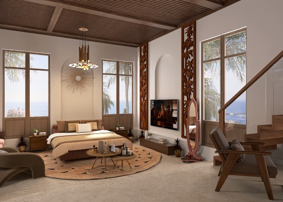 room in Moroccan style  Design Rendering