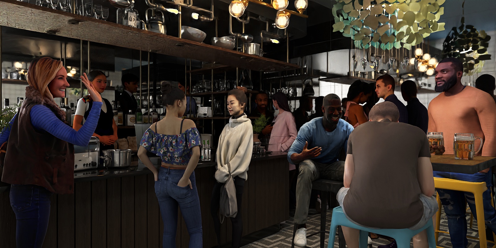 El bar se llena el viernes tarde