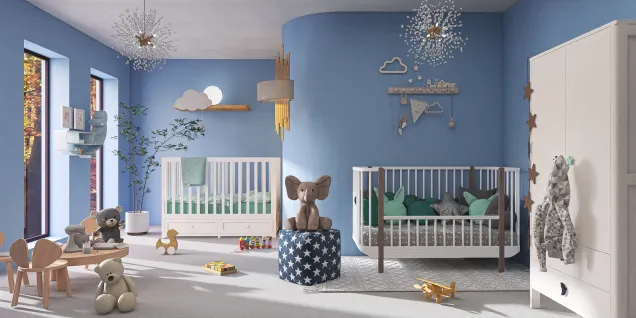 Baby blue nursery 