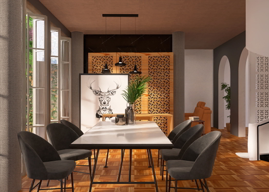 Modern dining room! Design Rendering
