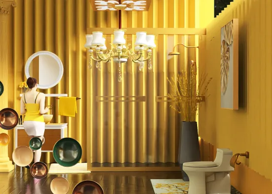 Yellow room (Rainbow home) Design Rendering