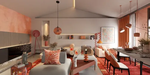 orange Living e dining 🧡🧡🧡🧡