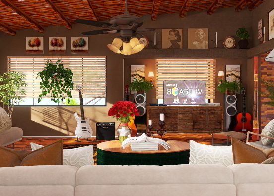 Living room  Design Rendering