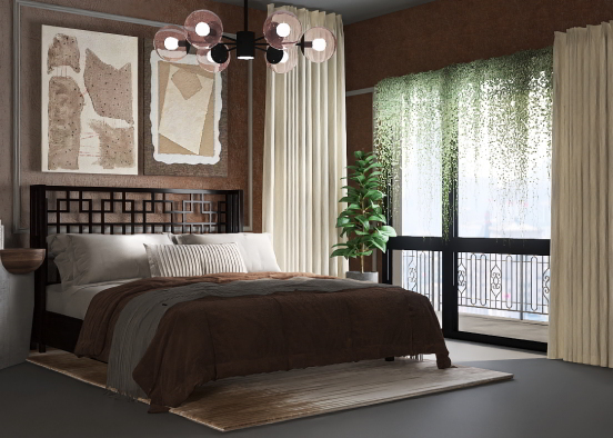 balcony brown 🟤 Design Rendering