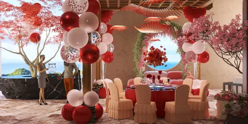Romance party cherry blossoms