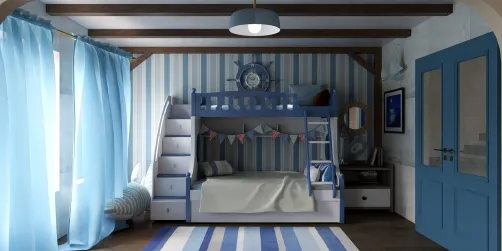 Ocean themed bedroom