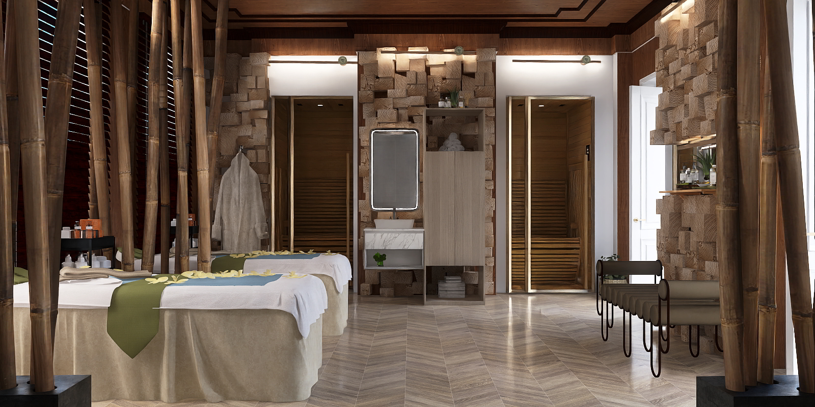 A spa with a relaxing atmosphere