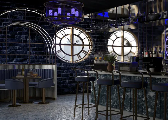 # Wheels of Time Bar and Restaurant Renderização de Design