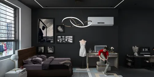 modern bed room