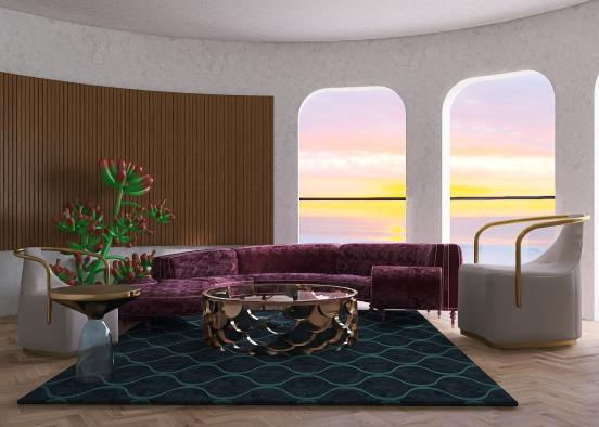 Room for watching sunset by the sea Design Rendering