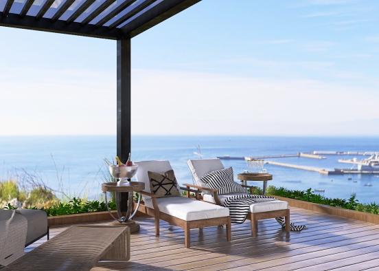 modern outdoor balcony  Design Rendering