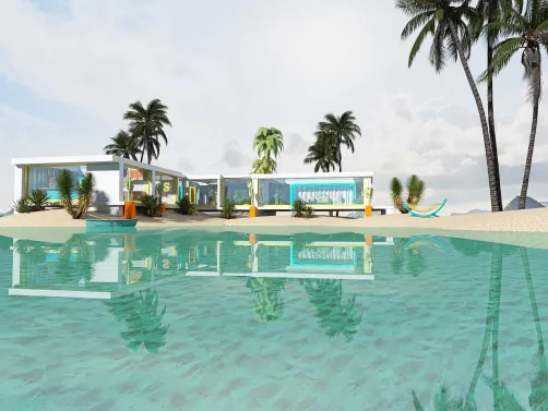 Summer house 💚💛🩵🏝️