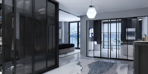 Blue Gray Bathroom & Bedroom