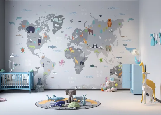 # quarto safári  Renderização de Design