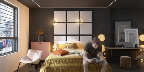 Peach bedroom idea 💡