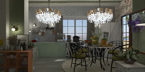 A traditional kitchen 