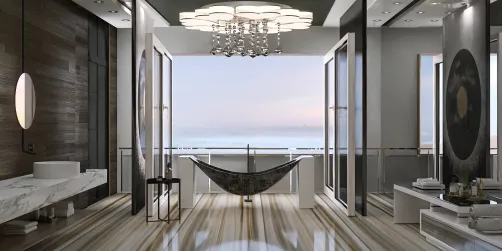 Cuarto de baño en el hotel Burj Khalifa