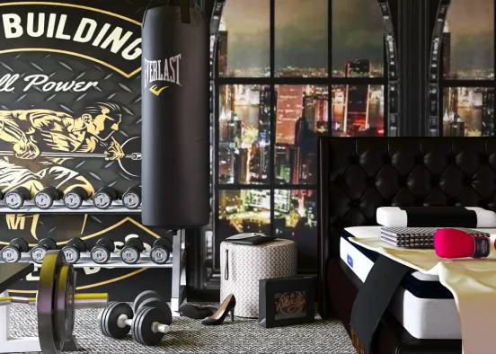 # Female Boxer Bed and Work Space Визуализация дизайна