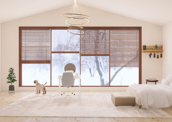 winter wonderland in a cozy room Design Rendering