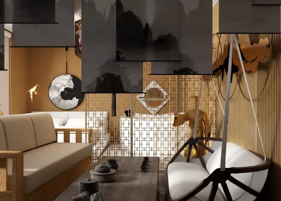 Japanese bedroom ⟡ Design Rendering