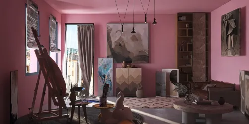 pink art room