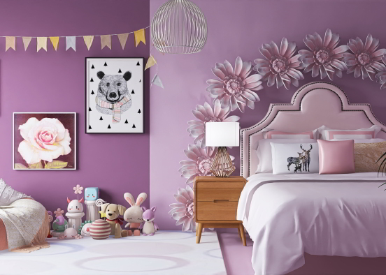 💖 pink kids room 💖 Design Rendering