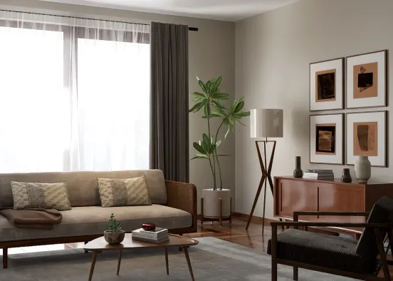 # Mid-Century Minimalist  Renderização de Design