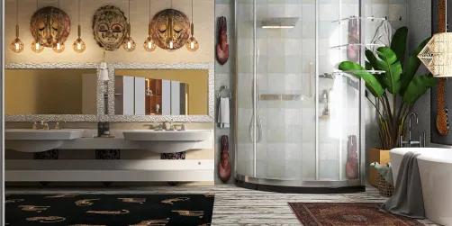 African themed bath 